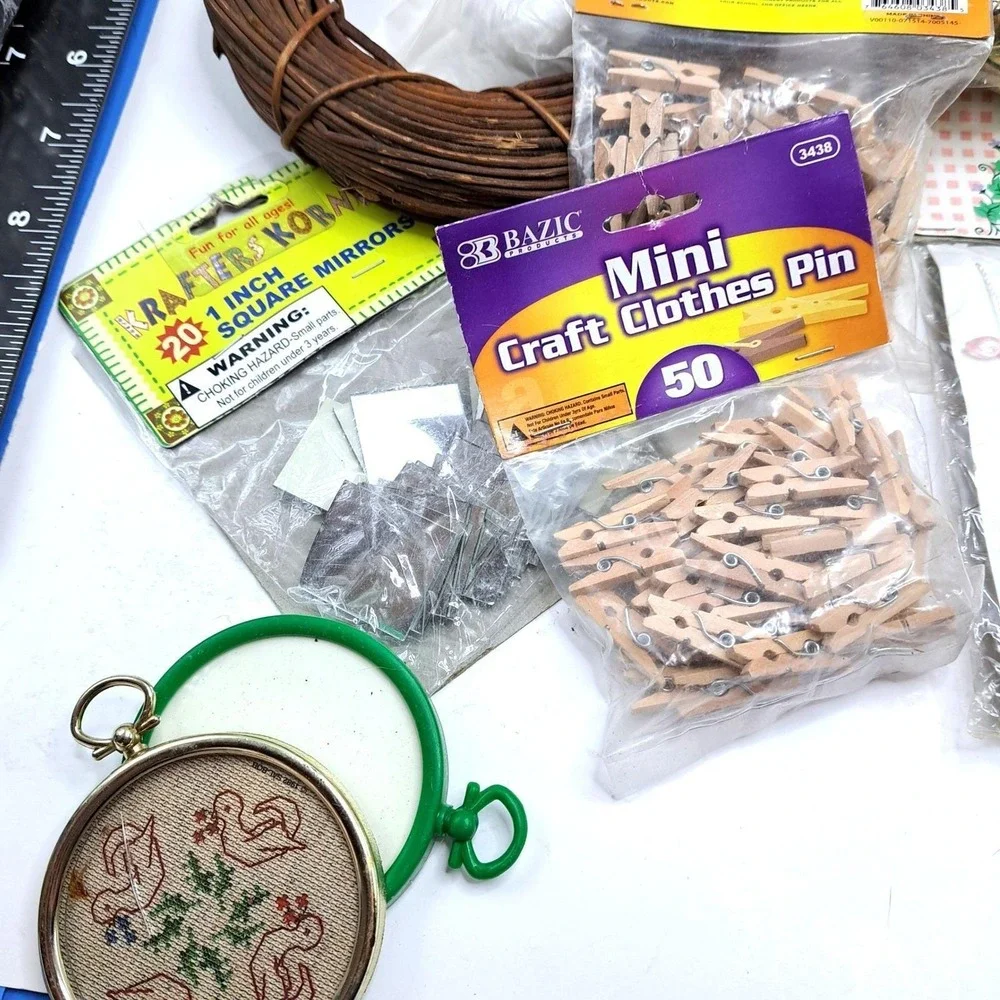 Vintage Mixed Craft Lot DIY Supplies 1970s 1980s 1990s Original Packages